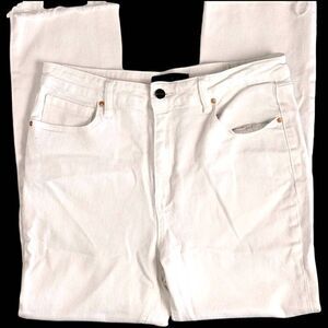 Sanctuary LA Womens Jeans Sz 30 Good Vibes‎ High Rise Straight White Raw Hippie